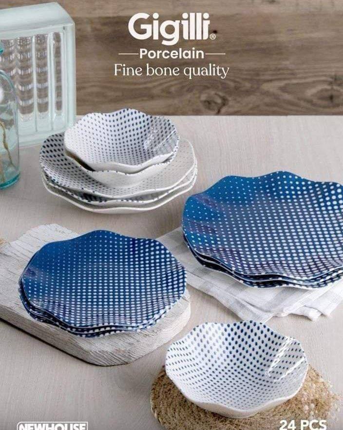 طقم عشاء 24 قطعه بورسيلين Gigilli