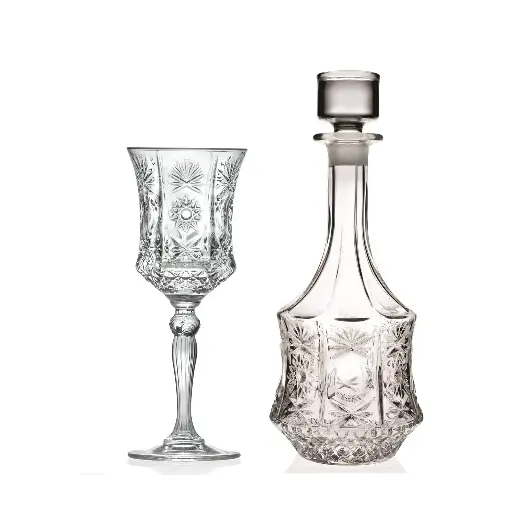 [73001014] طقم شربات كريستال 7ق RCR Luxor